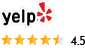 yelp logo with aceline review score